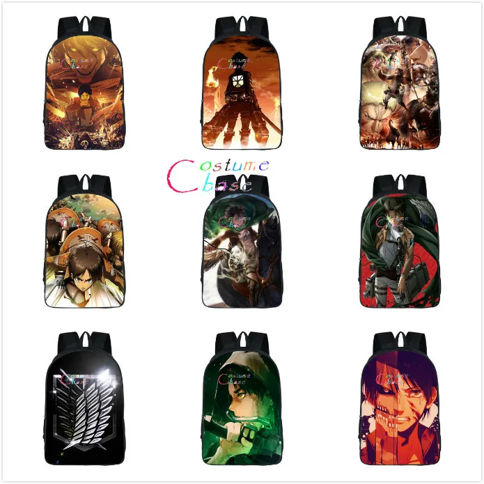 Рюкзак из аниме атака титана школьные дорожные сумки на плечо с принтом для