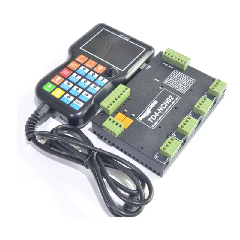 

4 Axis Stepper Driver integrated with standalone CNC Motion Controller with Pendant TD4-NCH02