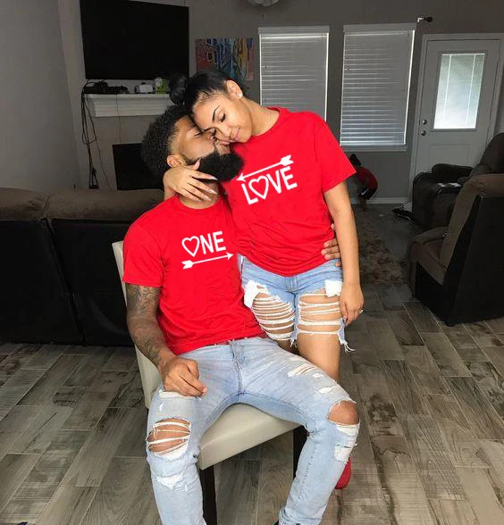 Летняя забавная женская повседневная одежда с коротким рукавом для влюбленных