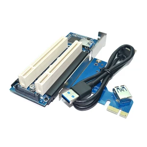 riser card pci e express x1 to dual pci riser extend adapter connector card add expansion card for pc computer windows xp linux free global shipping