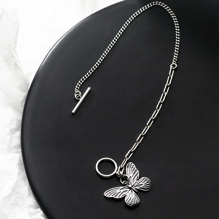 Винтажные браслеты от Papillon OT boucle Thai argent couleur pour femme dames mode coréenne bijoux en Metal