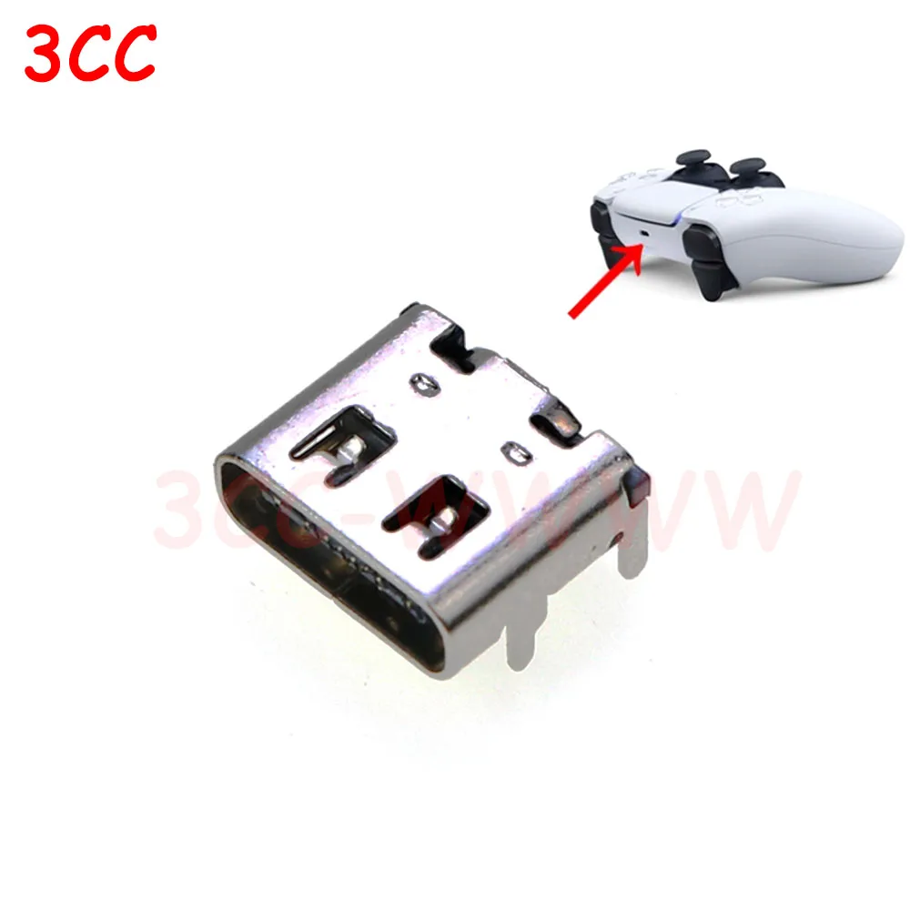para Sony Playstation Ps5 Controlador tipo c Porta de Carregamento Usb Soquete 10 Peças