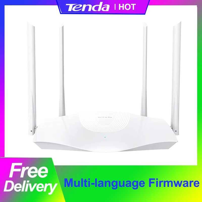 Беспроводной маршрутизатор Tenda WiFi6 AX3 AX1800 2,4 ГГц двухдиапазонный 2033 Мбит/с OFDMA Wifi ретранслятор с антенной 4*6 дБи VPN многоязычный - изображение