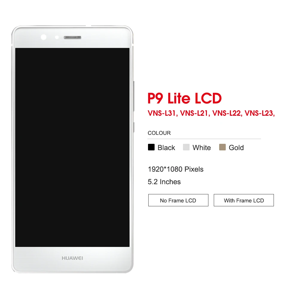 ЖК дисплей 5 2 дюйма для Huawei P9 Lite сенсорный экран дигитайзер запасные части P9Lite VNS