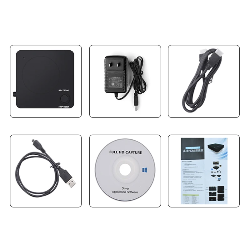 

KuWFi Game Capture Card HD placa de video 1080P HD-MI Video Recorder for Xbox 360 Xbox One/ PS3 PS4/ Wii U No Any Set-up