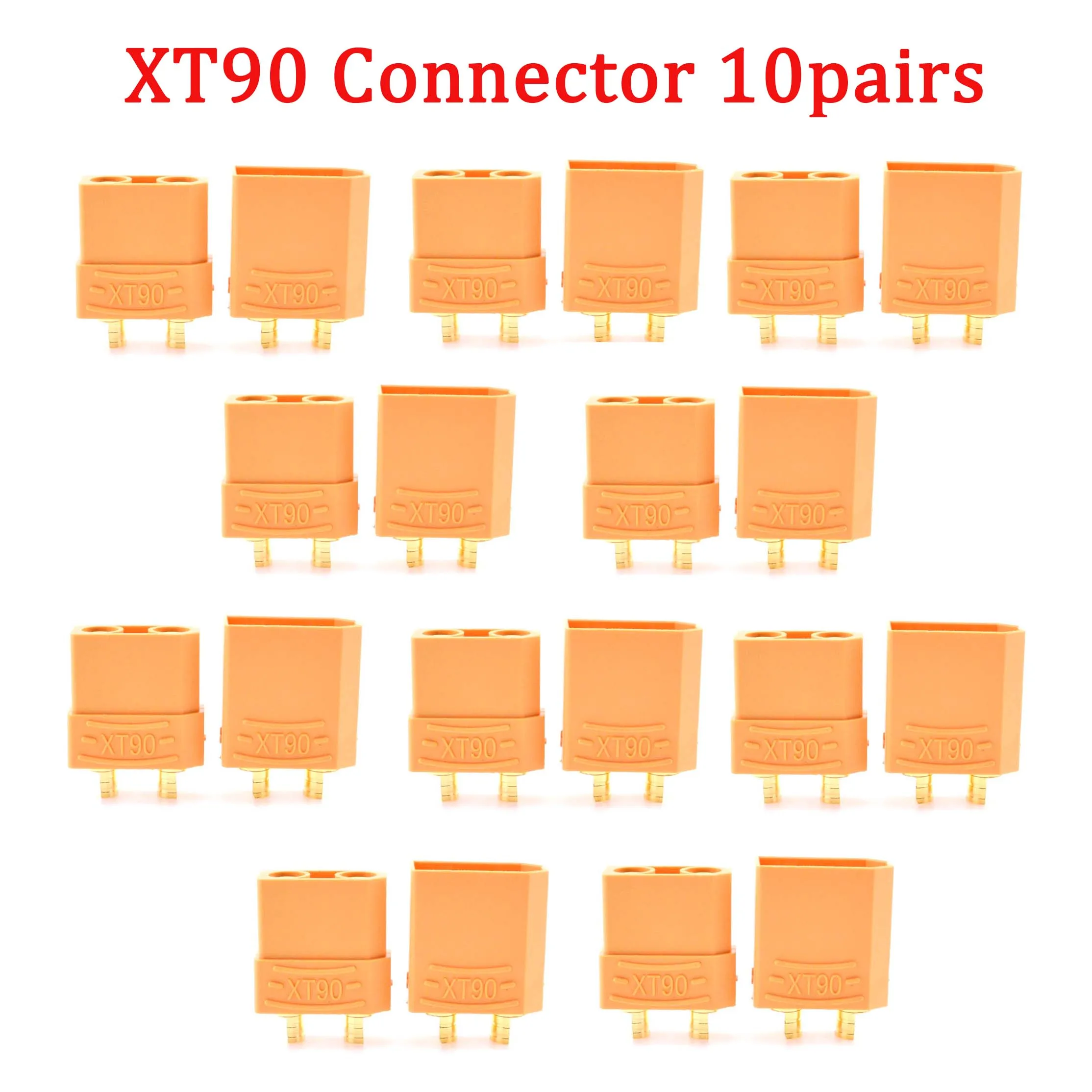 20 шт.(10 пар) Высокое качество XT30 XT30U XT60 XT60H XT60L XT60PW XT90 XT90S разъем для батареи мультикоптера - Цвет: XT90 Plug