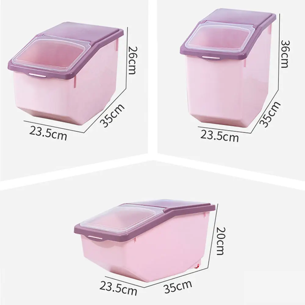 1pc Plastic Grain Storage Box Cereal Bean Rice Case Container Jars Home Kitchen | Дом и сад