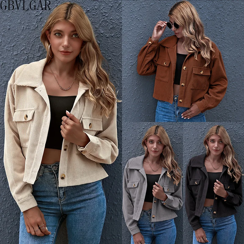 

Женский однотонный пиджак с длинным рукавом и отложным воротником