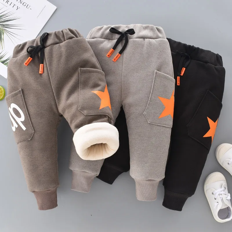 Boy Pants Spring trousers Boy Sports Thicken Long Pants Toddler Casual Kids Girls Boys Leggings Trousers For Boys