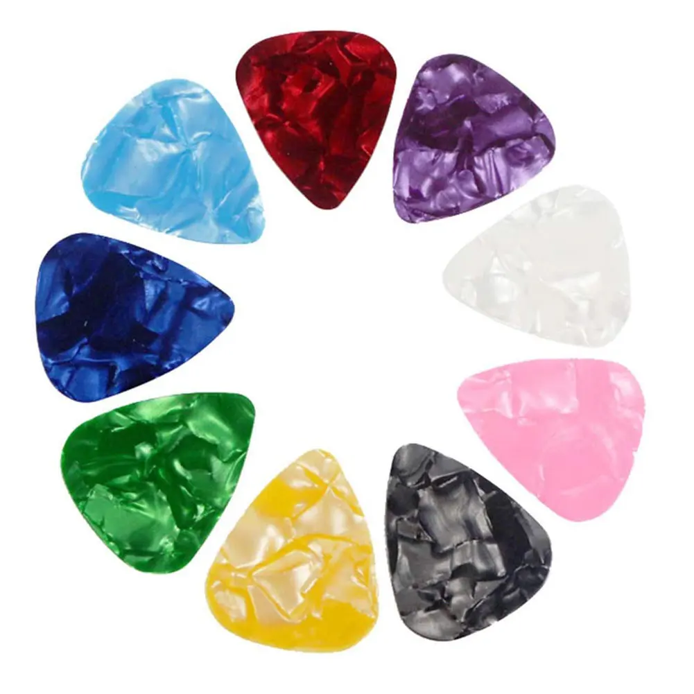 

Guitar Picks Plectrums Celluloid Pick Electric Acoustic Guitar Picks For Musical Instrument Accessories Random Color 6PCS