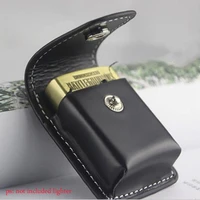 windproof zip cigarette lighter case holder bag small box for zippo super match high leather cover for men gift dropship