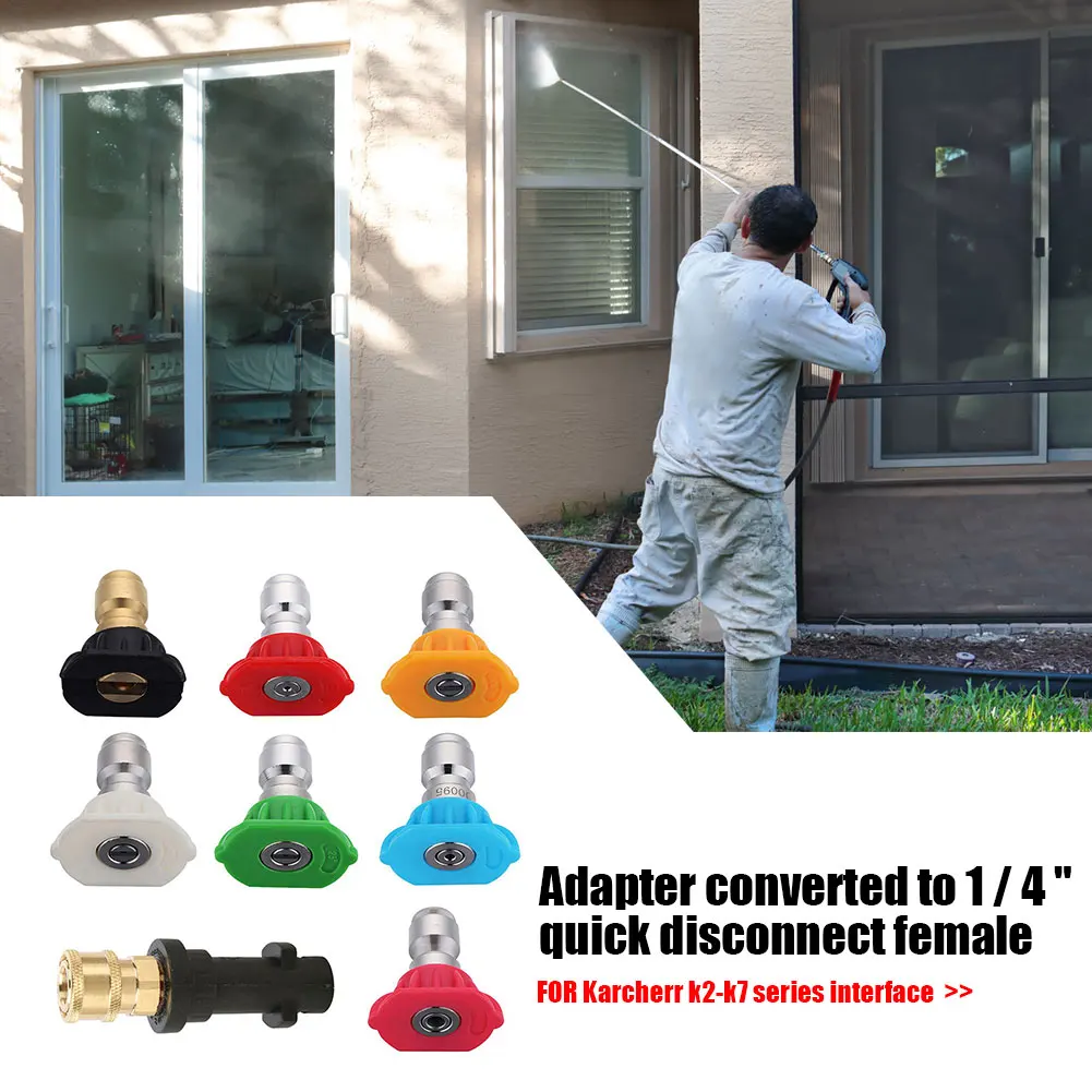 

1/4 QC High Pressure Washer Joint Foam Pot Adapter Car Cleaning Tool Accessories Suitable for Karcher K2 K3 K4 K5 K6 K7