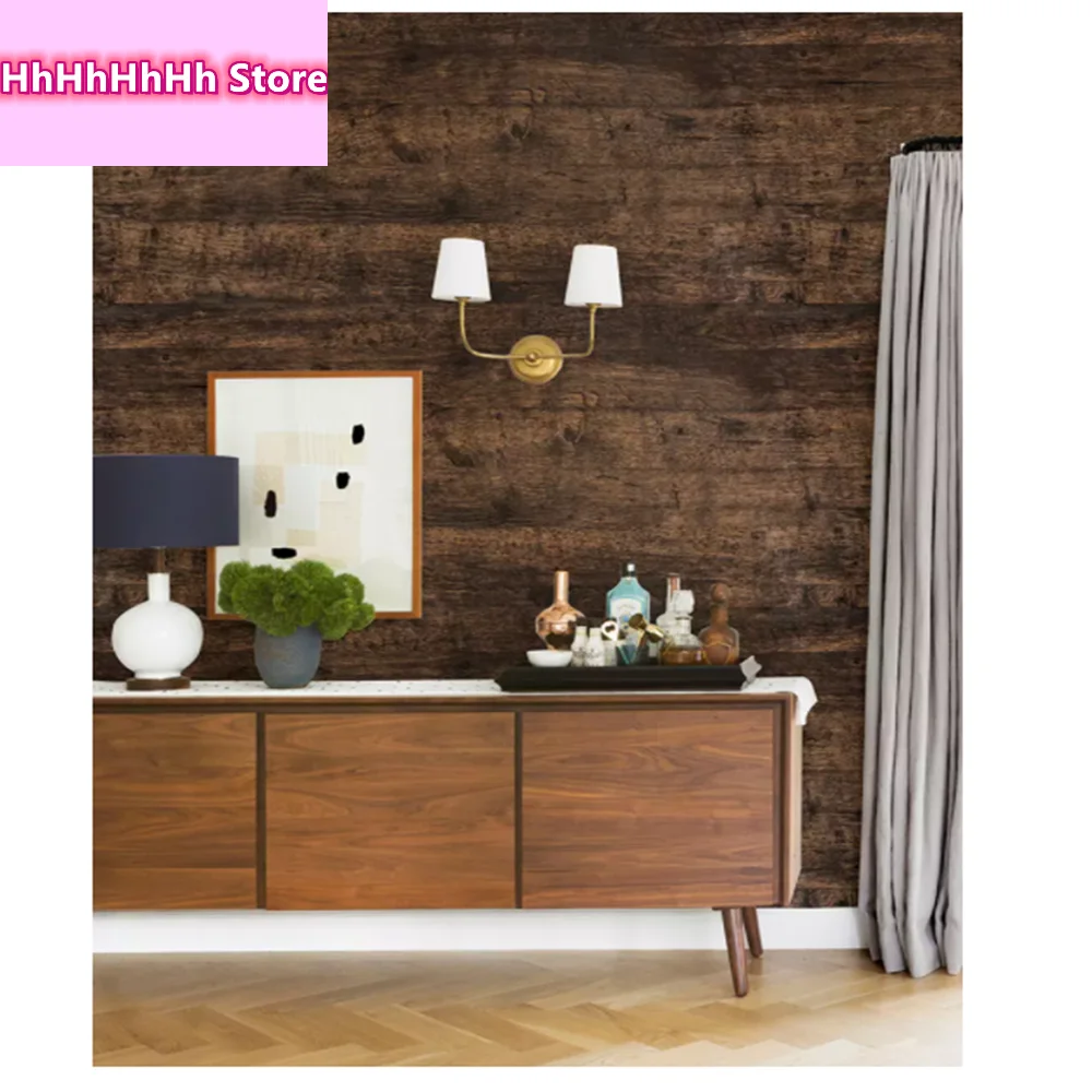 Коричневая древесная бумага самоклеящаяся пленка для стен с отделкой и клейкой