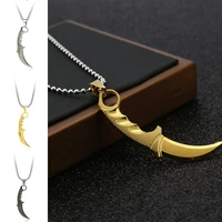 csgo counter strike necklace women karambit knife weapon csgo m9 sliver gold girls boy pendant accessories jewelry gifts