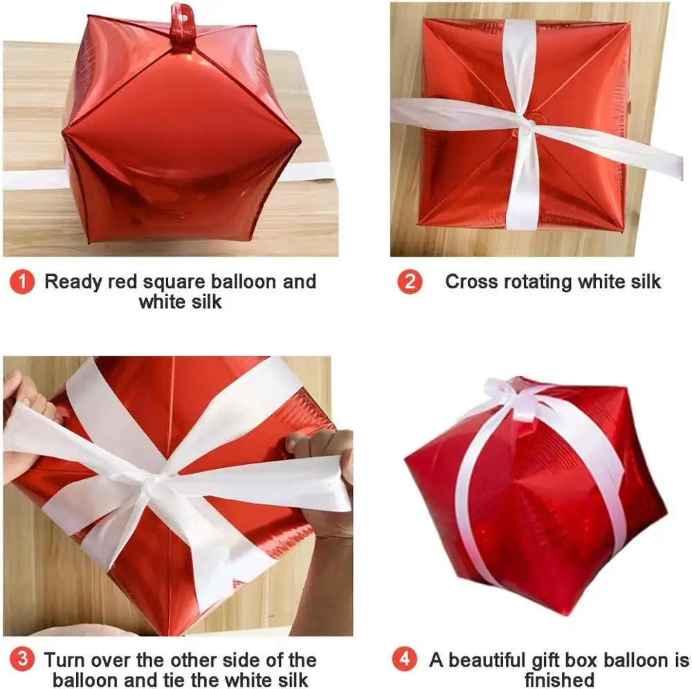 142Pcs Christmas Balloon Garland Arch kit Red White Candy Star Balloons Gift Box for Party Decor | Дом и сад