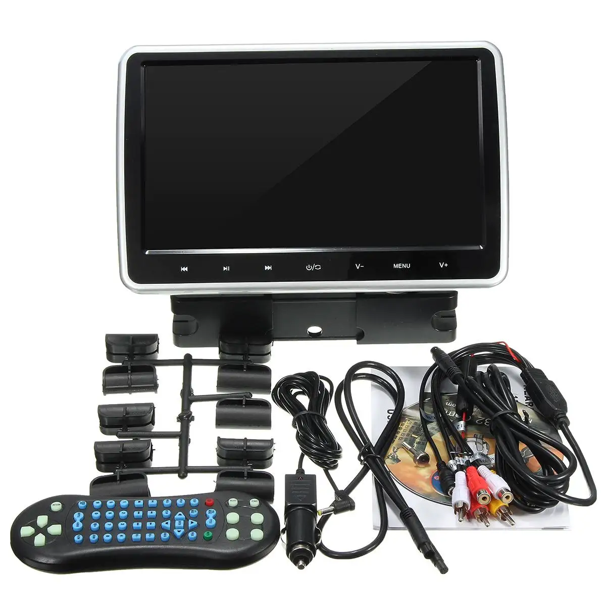 10 дюймовый монитор для подголовника автомобиля 1024*600 DVD плеер с USB/SD/HDMI/FM игровой