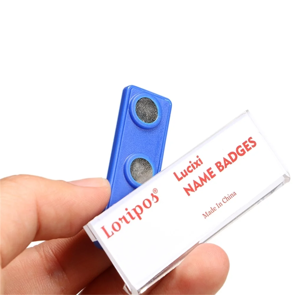 60 * 20mm Reap Magnetic Custom Logo Acrylic Student Worker Employee Id Name Card Holder Brooch Pin Id Card Chest Name Badge