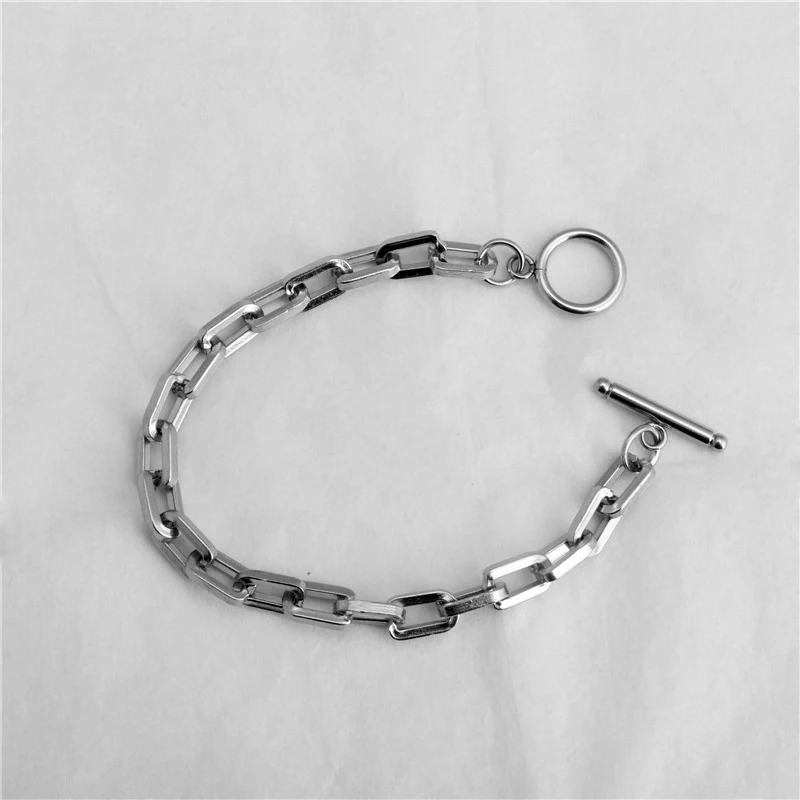 Браслет из нержавеющей стали/пара/Женщины/панк/bileklik/femme браслет из нержавеющей стали pulsera hombre для женщин мужские браслеты - Окраска металла: Stainless steel