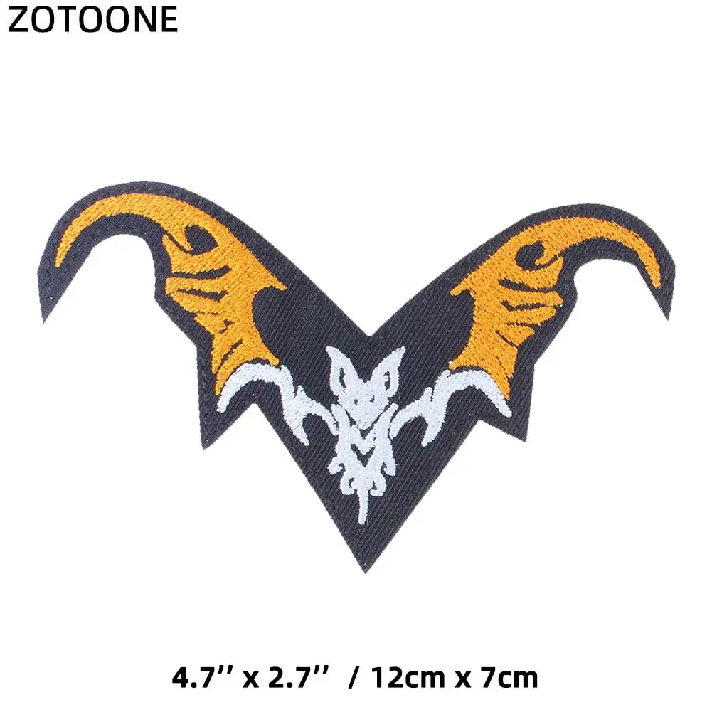 Skull Animal Patches for Kids Jeans Ironing on Cat Rose Clothing Stripe Stickers Patch Embroidered Flower Badges E | Дом и сад