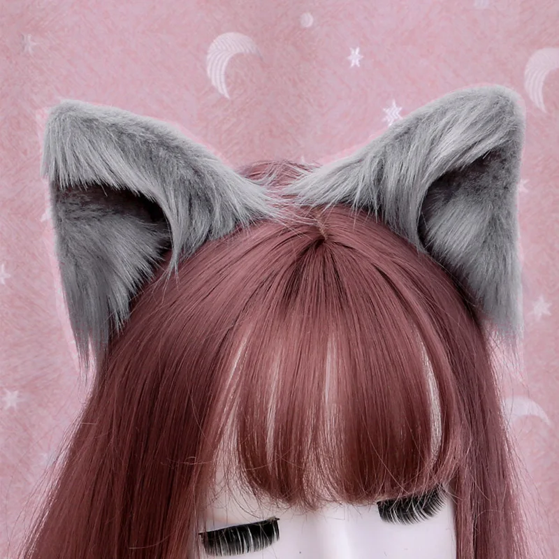 2 шт./компл. милые кошачьи ушки заколки для волос девочек пушистые животные