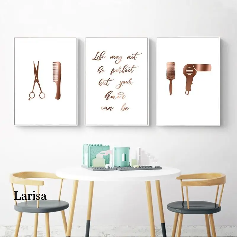 

Haircut Salon Wall Decoration Painting Quote Poster Barber Gift Canvas Simple Art Photo Home Barber Shop Decoration No Frame