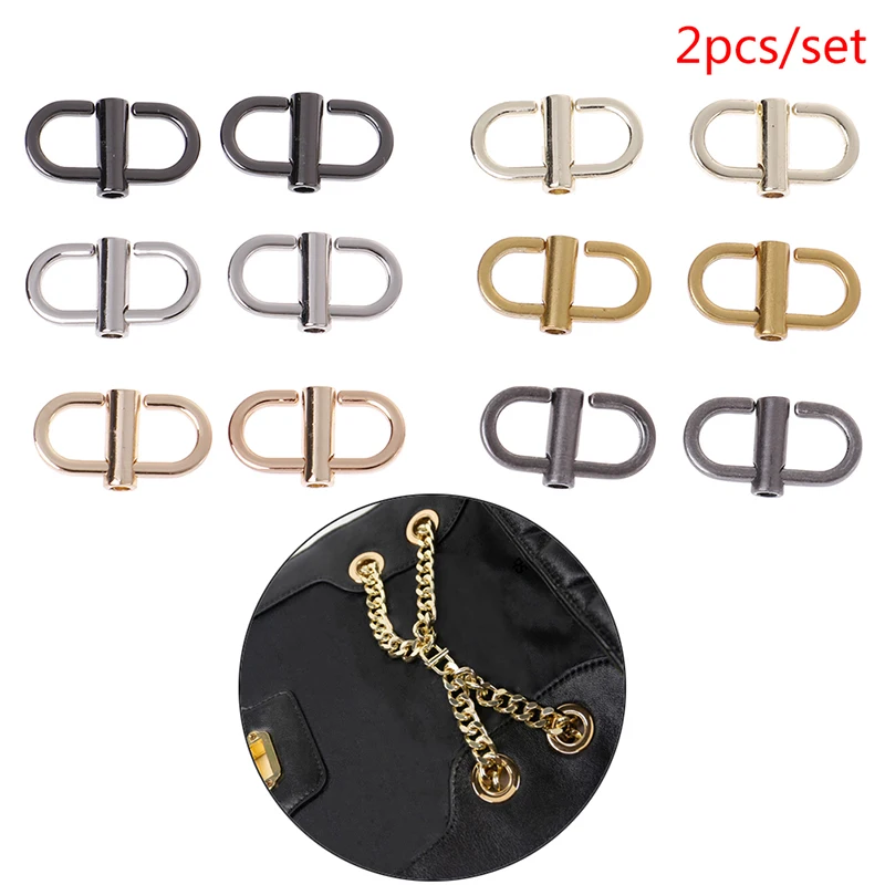 

1Pair Adjustable Metal Buckles Chain Strap Bag Shorten Shoulder Bags Accessories