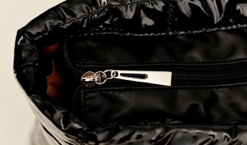 Женская зимняя сумка-тоут на одно плечо с хлопковым наполнителем и перьями |