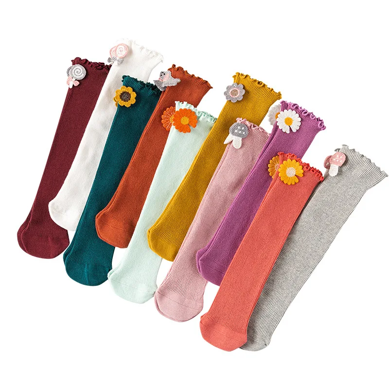 Для маленьких детей Детские колготки для девочек Дейзи цветок Длинные прямые