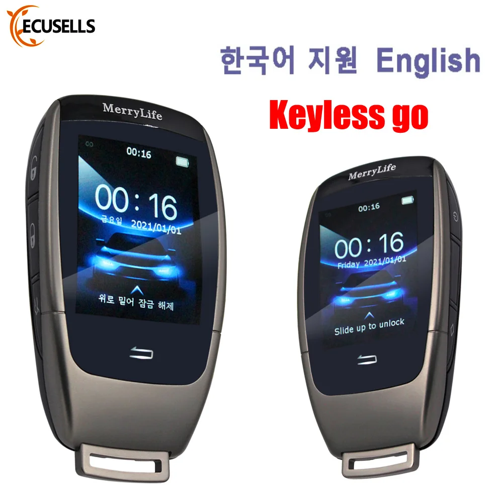 Korean English TK900 Modified Smart Keyless 3 Button Remote Key with LCD Screen for Mercedes-Benz BMW Audi Toyota Kia Cadillac | Автомобили