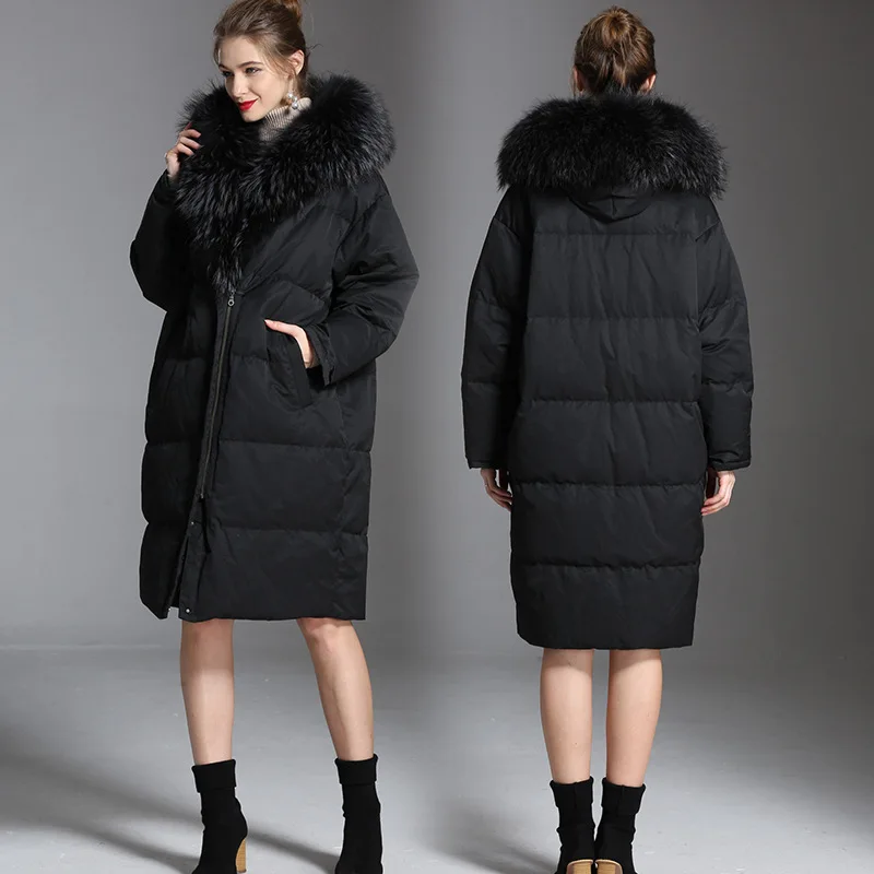 

2021 Outerwear New Down Items Jackets Hood Winter Fashionable Women's Woman's Jacket With A Fur Collar