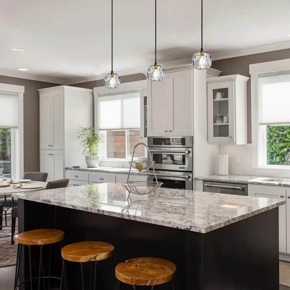 Современный хрустальный подвесной светильник винтажный стеклянный мини в форме