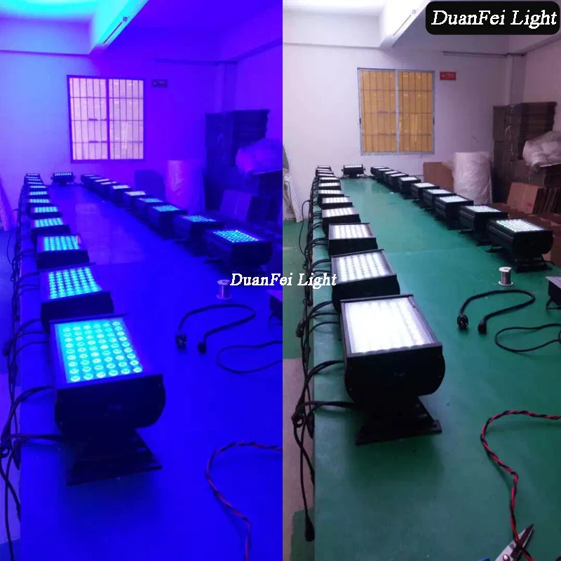 12 Лот ip65 напольная светодиодная шайба rgb 3в1 цветная мойка городской свет 54x3 Вт dmx