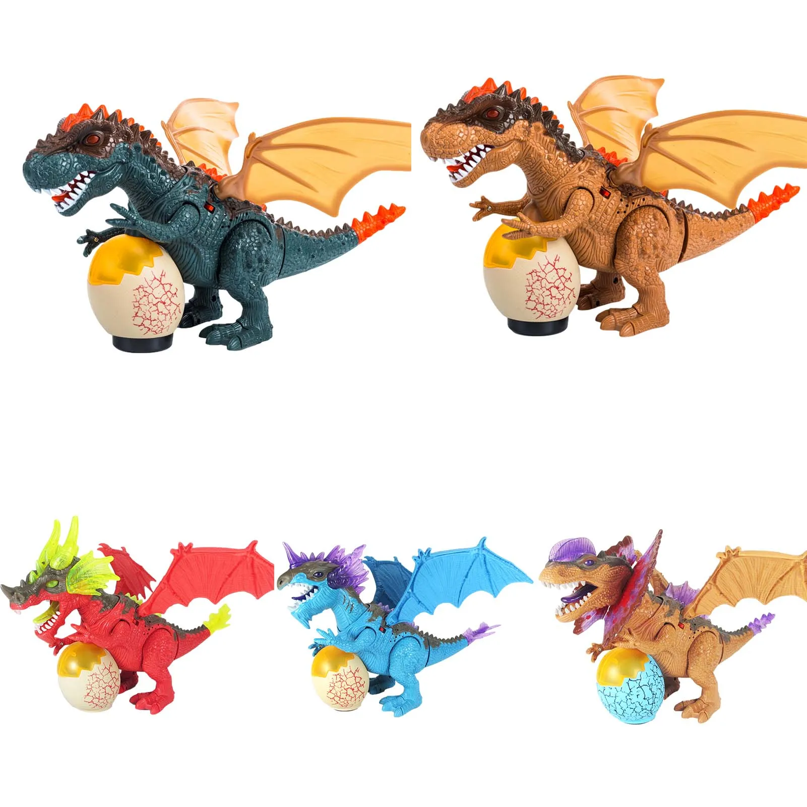 

Intelligent Electric Sound Light Dinosaur Electric Overlord Dinosaur Animal Model Hot Boys' Toys