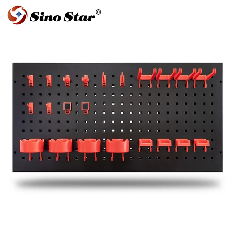 

Wall-Mounted Hardware Tool Hanging Board Universal ToolBox Parts Storage Box Garage Workshop Storage Rack Hanging Hole Plate