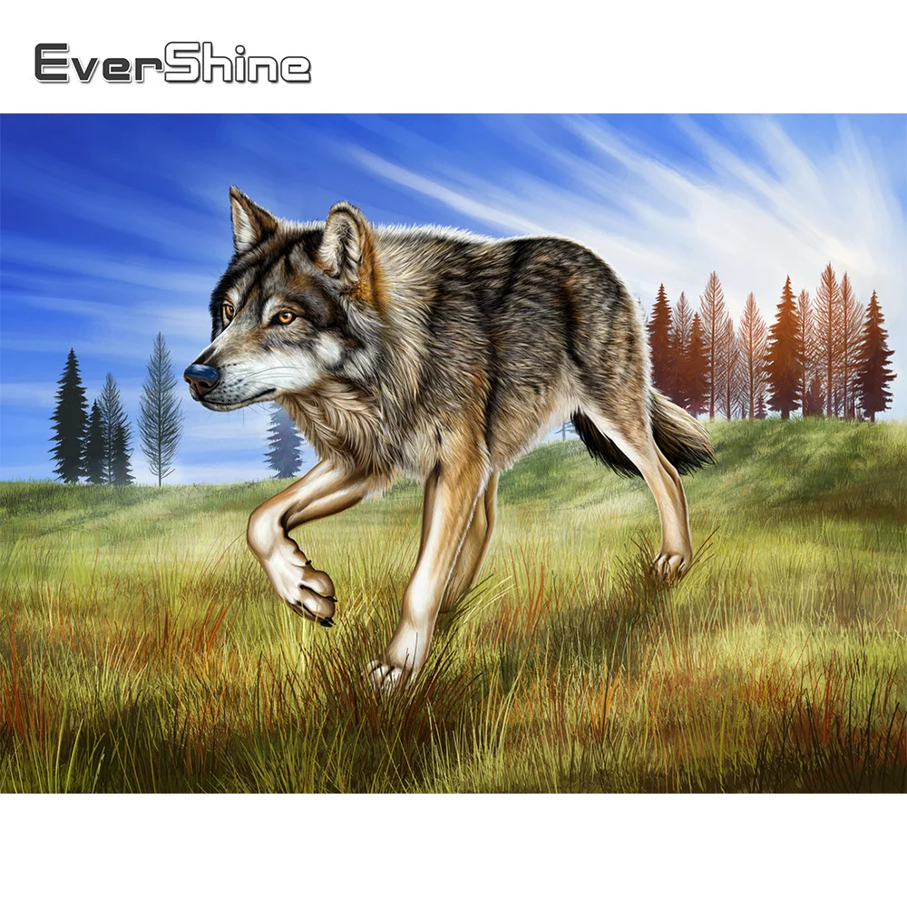 

Evershine Алмазная вышивка волки полная площадь Алмазная мозаика животные вышивка крестиком 5D Алмазная Живопись Новое поступление декор для до...