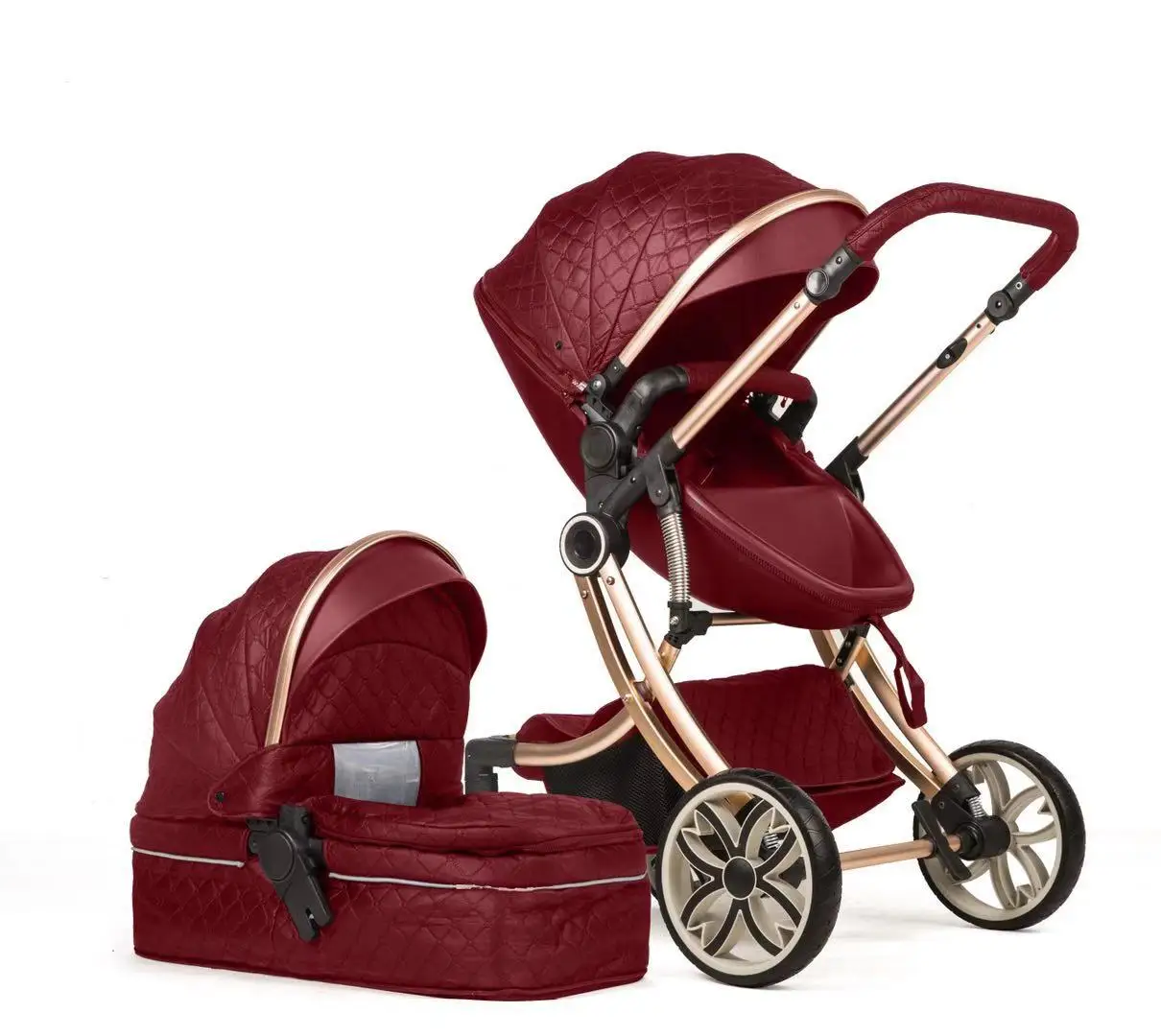2 в 1 детская коляска с высоким ландшафтом для яиц двухсторонняя новорожденных