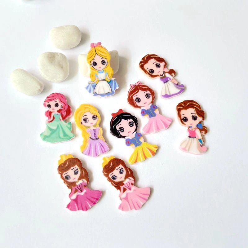 50 шт./лот милый розовый комплект принцессы акриловые шпильки для ушей DIY