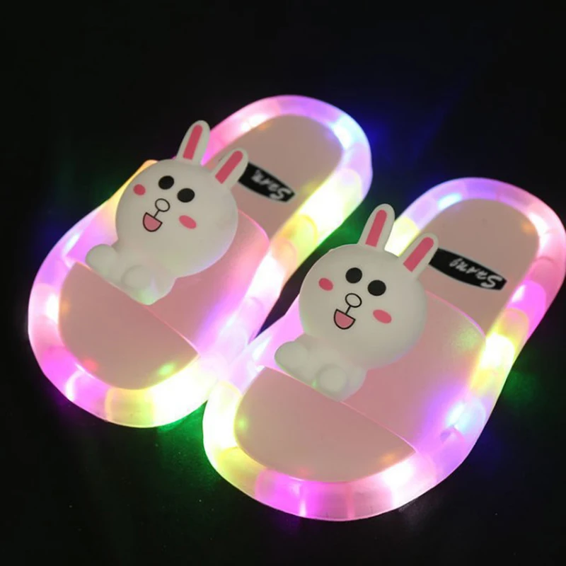 Light Up Slippers Children LED Kids Slippers Baby Bathroom Sandals Kids Shoes for Girl Boys Flip Flops Toddler enlarge