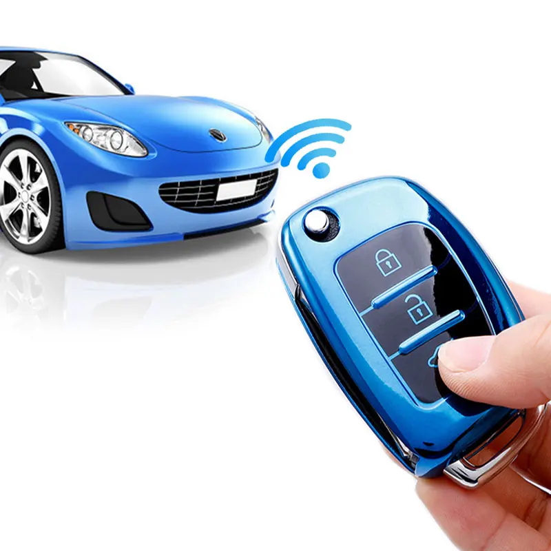 TPU Car Folding Key Case Cover Keychain for Hyundai I10 I20 Ix25 Ix35 Elantra Creta Solaris Tucson Sonata Santa Fe Sport Verna | Автомобили