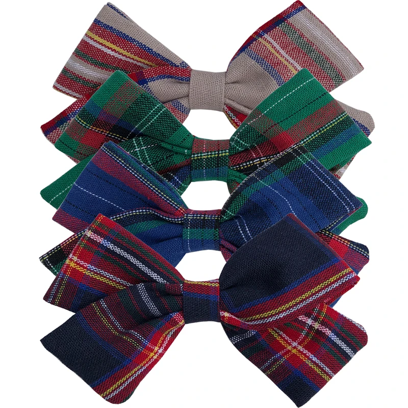Preppy Sets-2 4 предмета в комплекте, красивые хлопковые ткани лук заколки для маленьких девочек модная одежда для волос заколки-бантики для волос заколки для волос Hairbow заколки для волос аксессуары для волос - Цвет: Preppy Sets-2