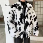 Теплое пальто большого размера из искусственного меха и хлопка, Мужская одежда, одежда с хлопковой подкладкой в гонконгском стиле