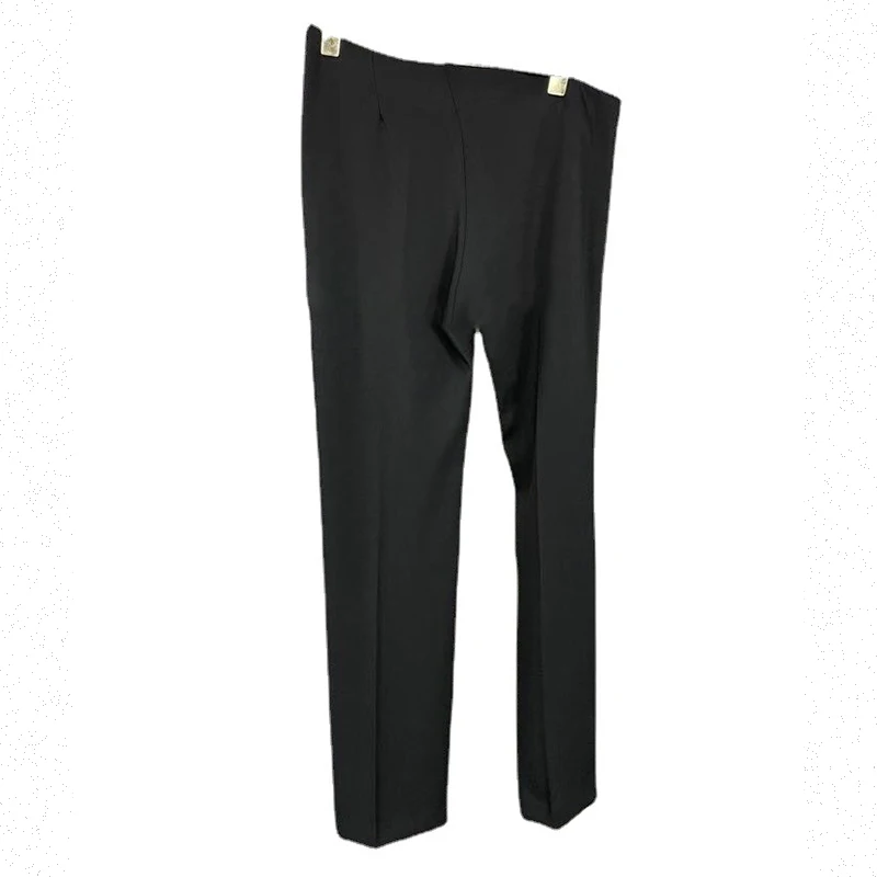 

[DEAT] High Elastic Waist Black Big Size Bandage Casual Trousers New Loose Fit Pants Women Fashion Spring Autumn 2021 GX1029