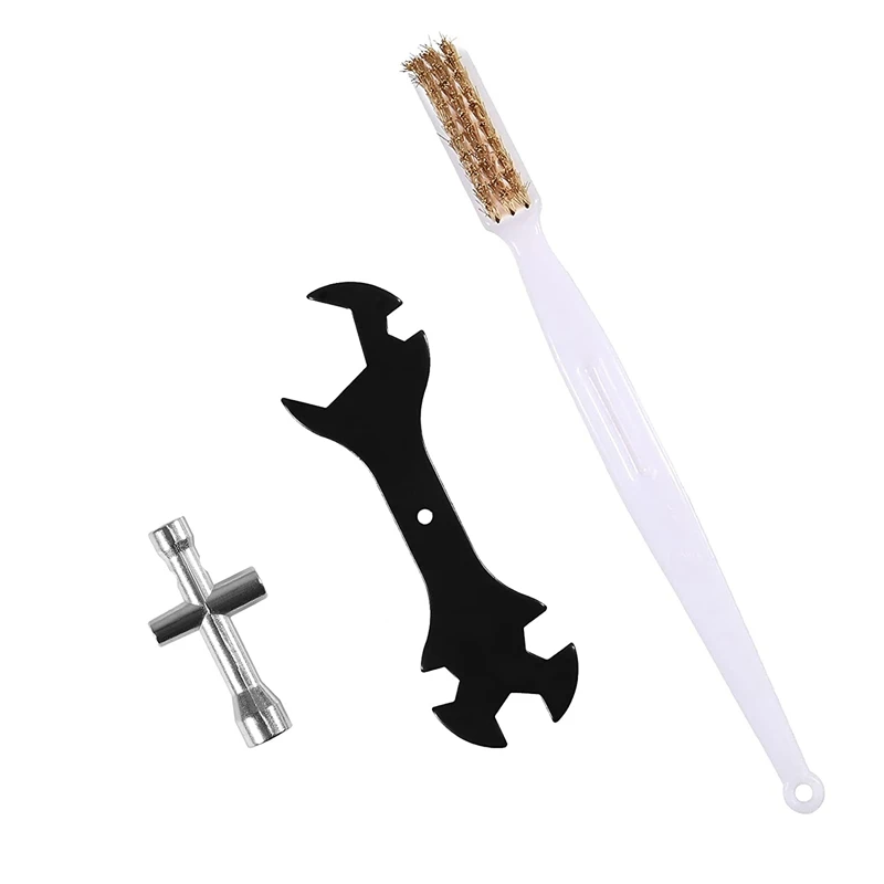 

5 in 1 Wrench & Mini Cross Socket Spanner DIY Tool for MK8 MK10 E3D Nozzle Heater Block Copper Wire Toothbrush 3D Printer Parts