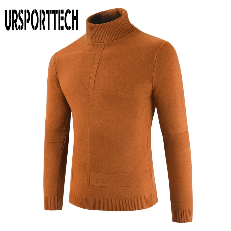 Мужская водолазка с высоким воротником двойным | одежда