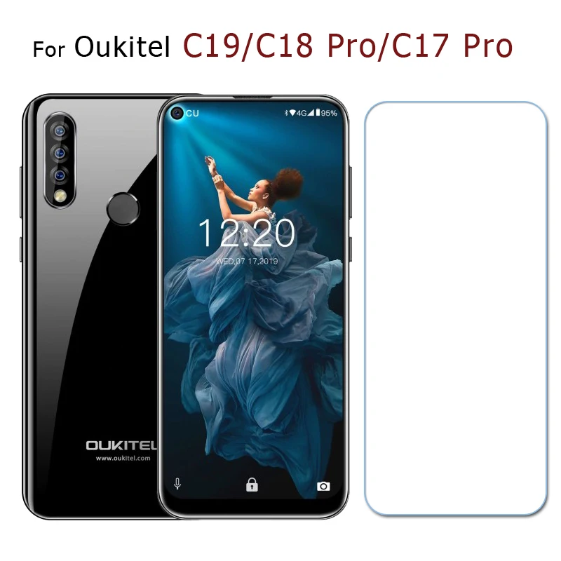 2 шт. закаленное стекло премиум класса для Oukitel C17 Pro защита экрана 9H