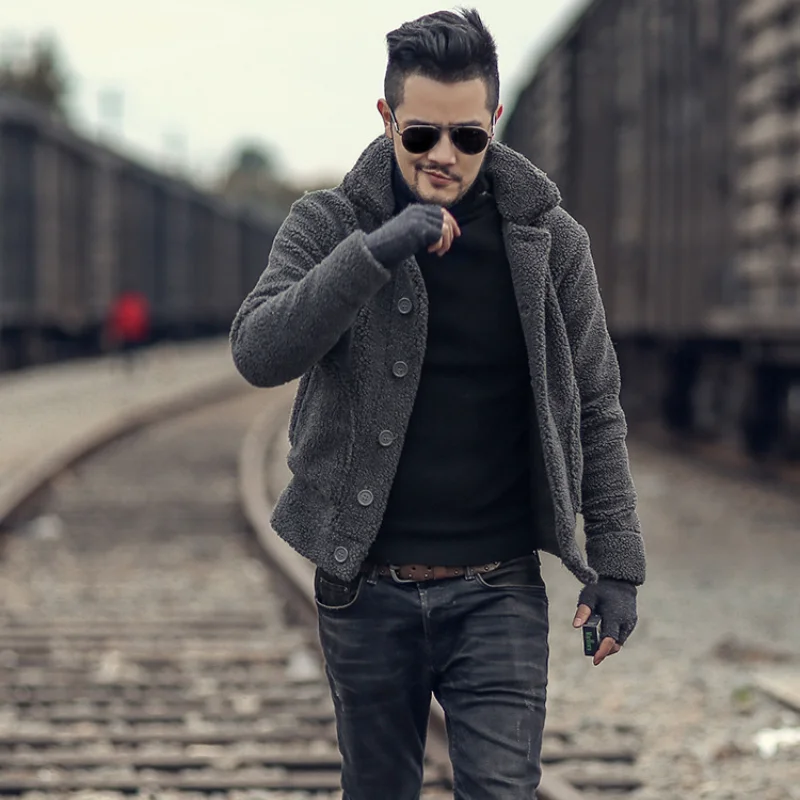 

2020 Hot Top Winter Jacket Warm Furry Coat Men's Overcoat Wool Coat Men Coat Camel Coat Men Mens Trench Coat