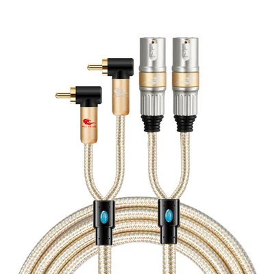 Hifi двойной RCA штекер-двойной XLR штекер адаптер аудио стерео кабель усилитель динамик микшер сабвуфер рекордер кабели для домашнего кинотеатра