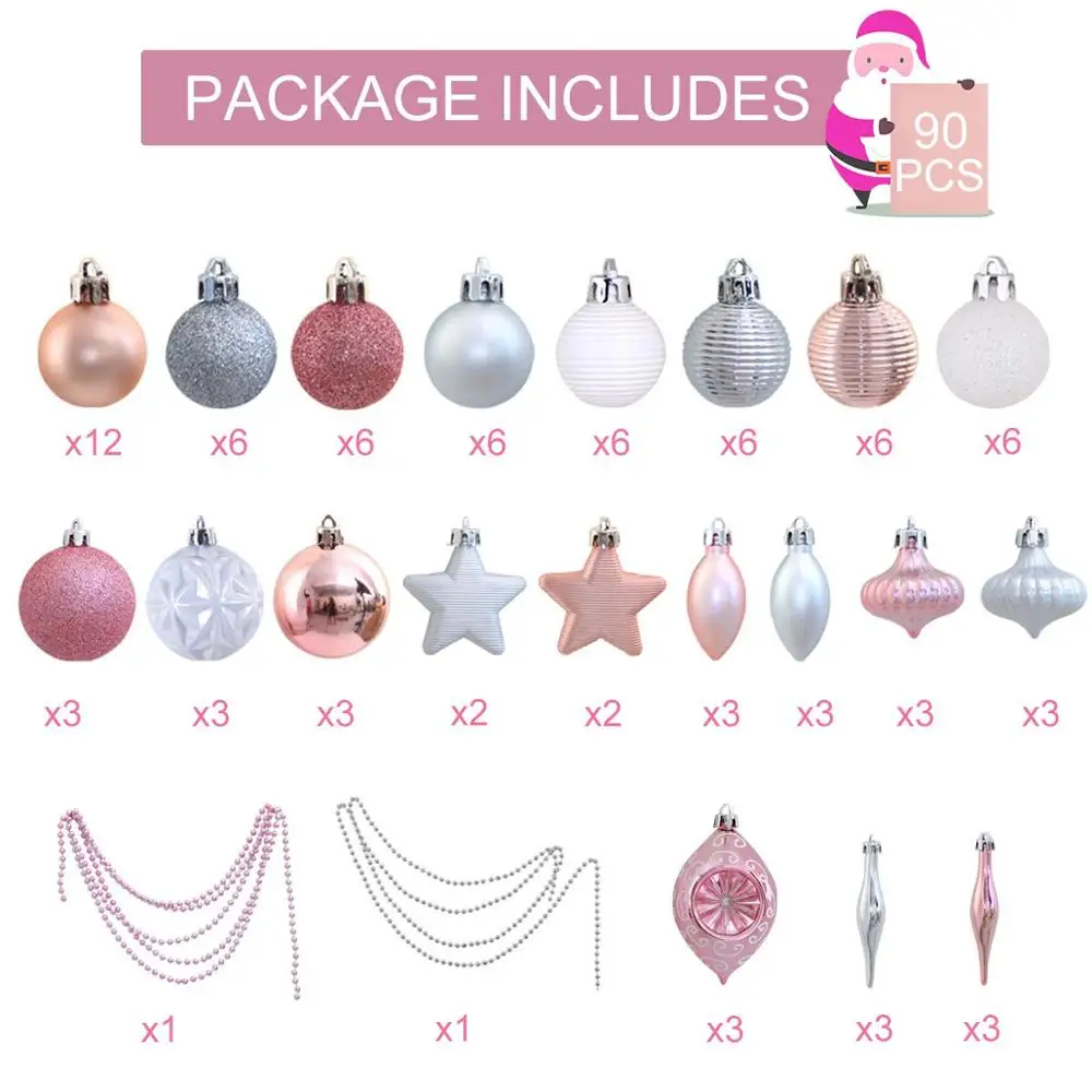 ornaments style 7 FENGRISE подвески для рождественской елки, рождественские украшения, рождественские украшения для дома, декор для рождественской елки, новогодний - Цвет: ornaments style 7