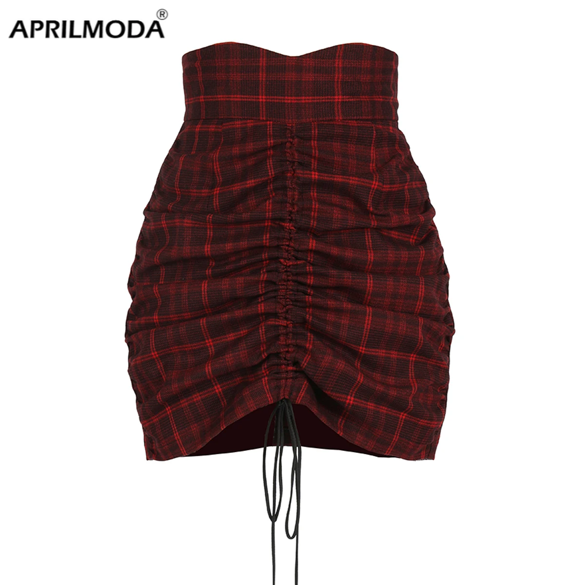 

Gothic Red Punk Sexy Club Women Mini Plaid Skirts Streetwear Goth Girls Harajuku Hipster Bodycon High Waist Summer Female Skirt