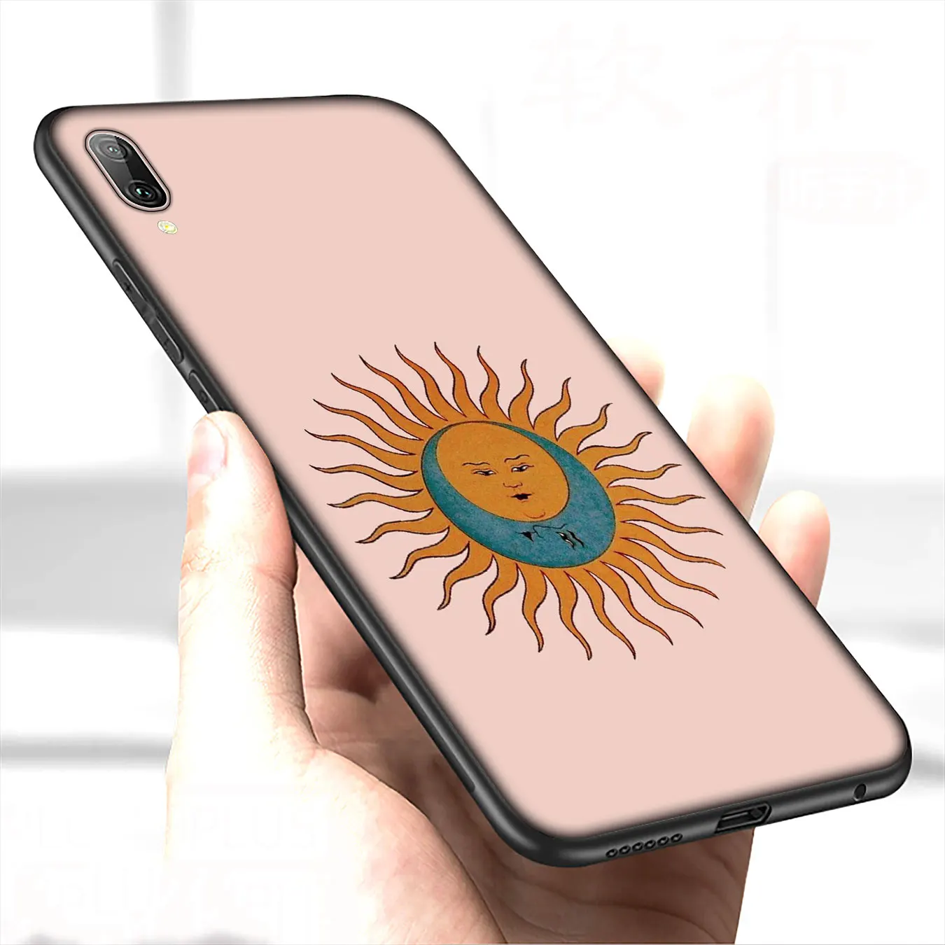 IYICAO эстетический Мягкий силиконовый чехол с золотой Луной и солнцем для Huawei Y9 Y7 Y6